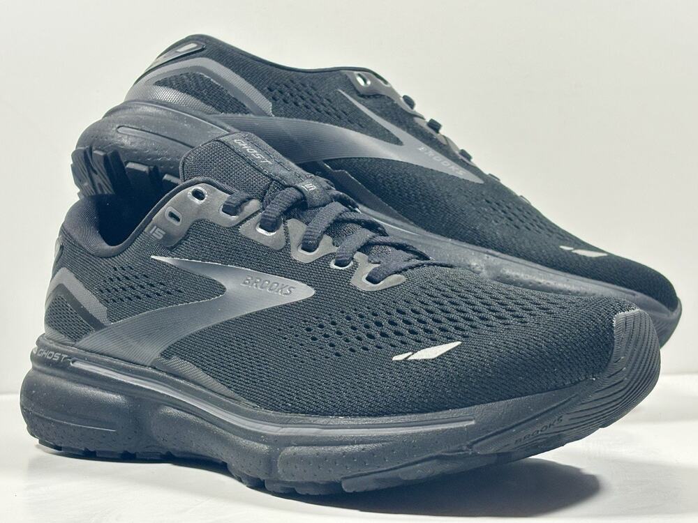 Brooks Ghost 15 Womens Size 8 Medium Running Shoes Triple Black 1203801D020
